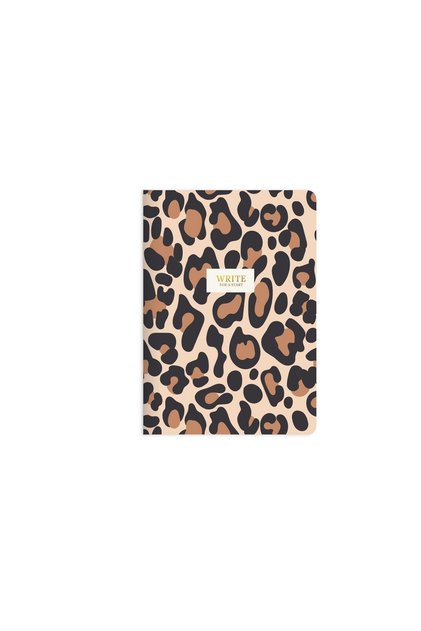 A5 Hardcover Ruled Write for a Start Notebook - Leopard