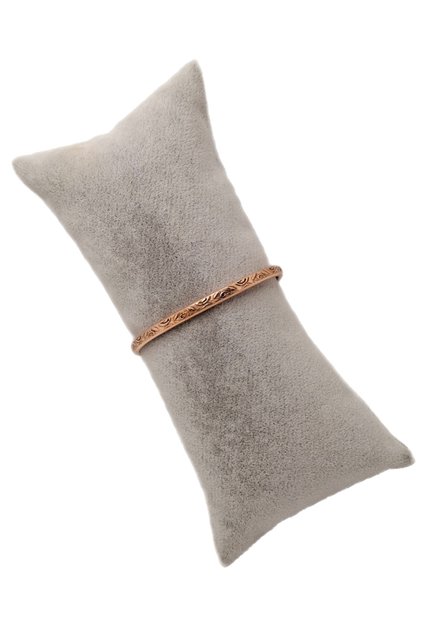 Pure Copper Bracelet with Leaf Motif