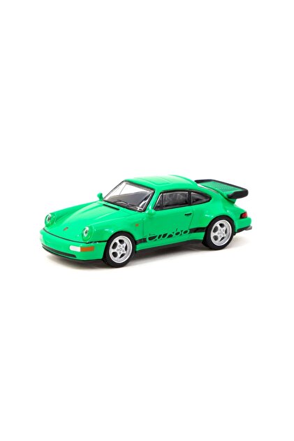 Genel Markalar Schuco X Tarmac Works 1/64 Porsche 911 Turbo Green