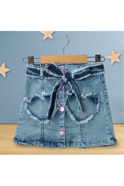 Çocuk etek denim kot etek