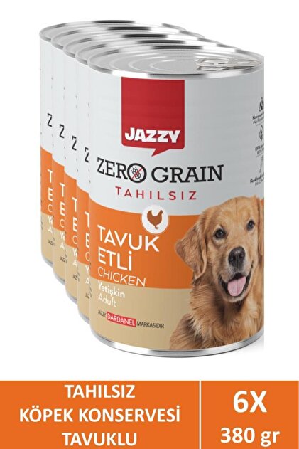 JAZZY Zero Grain Yetişkin Köpek Etli 380 gr X 6 Adet - Fiyatı