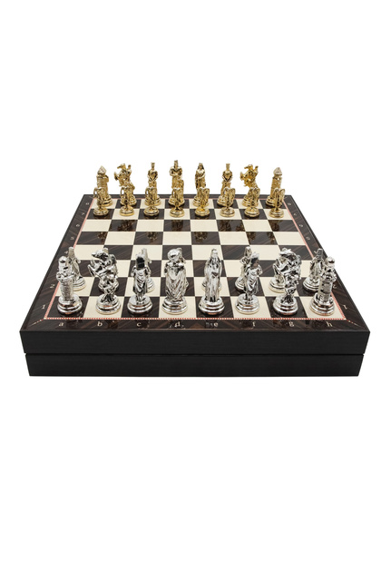 Cooper Chess Premium Büyük 36cm Masif Ahşap Kutulu Metal Satranç
