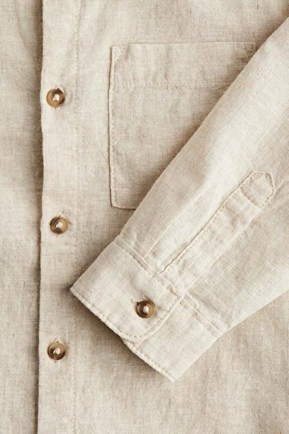 Linen-blend shirt