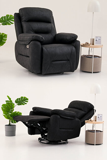 Comfort Elektrik Mekanizmalı TV Koltuğu Baba Koltuğu Sallanır Antrasit