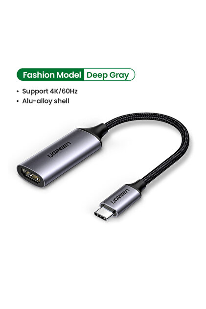 محول USB-C إلى HDMI أنثى بدون تقنية الشحن السريع (PD) - أسود