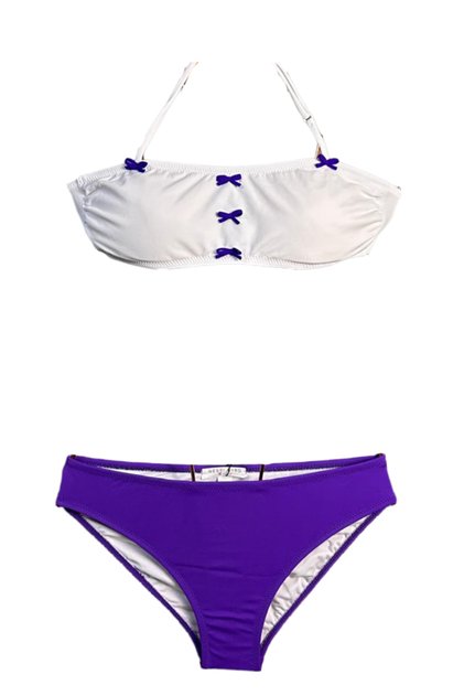 Halter Neck Bow Detail 50UV Girl's Bikini Set By Nessi Byrd