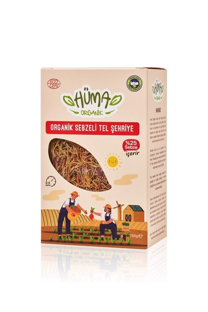 Hüma Organik- Organik Sebzeli Tel Şehriye 250gr