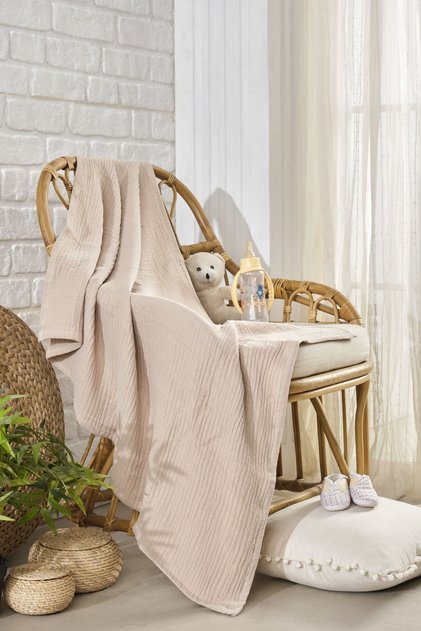 Four Layers Muslin Baby Blanket (100% Cotton)
