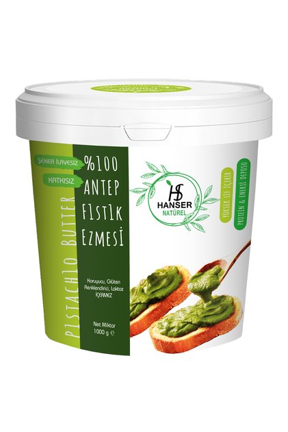 Natürel %100 Antep Fıstığı Ezmesi 1 Kg Şeker Ilavesiz, Katkısız, Taze Çekim