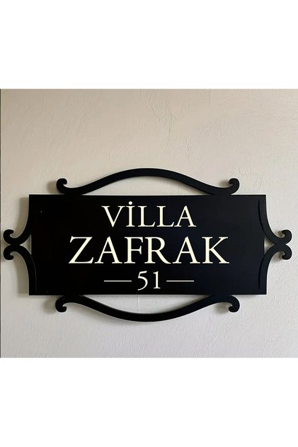 Villa -Site -Konak - Daire Apartman İsimliği - Apartman Tabelası 40X60cm Kişiye Özel