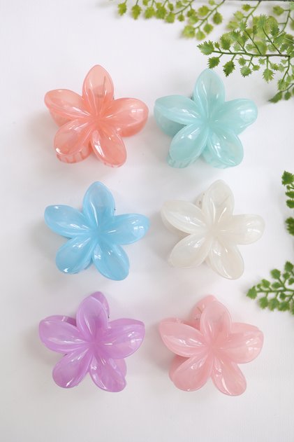 6 Pieces Frosted Lotus Women's Buckle Set Large Size 8 cm