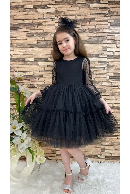 Girl's Kt-Kt Lace Girl's Dress Sb306 Black