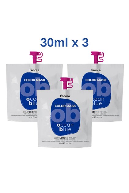 Color Mask Renklendirici Maske 30ml X 3 Ocean Blue (OKYANUS MAVİ)