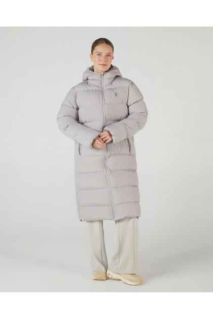 saku様 Skechers W Outerwear Puffer Jacket Kadın Gri Mont S242132-032
