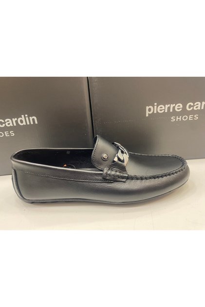 Men's Black Daily Genuine Leather Ballerinas