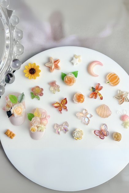 3D Charm Tırnak Süsü, Protez Tırnak Nail Art Süsleme Charm