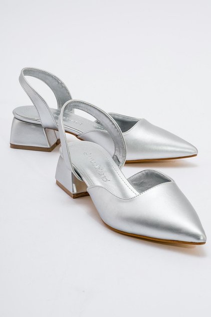 Women's High Heel Shoes Silver Skin