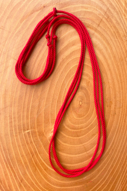 3Pcs Red Auger Rope Slide Lock Knit Necklace