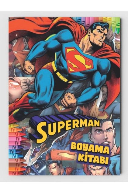 Coloring Book for Kids Featuring Superman Theme (20 Full Pages of Illustrated Coloring Book)