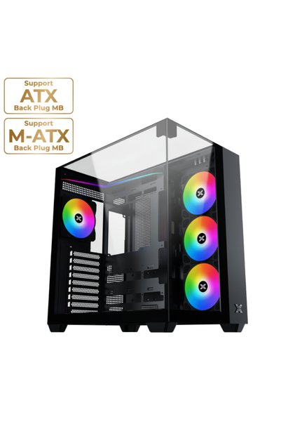 أكوا في أسود قطبي، ATX، U3x2+Type C، 3 قطع TG، 6 قطع Z22A Arctic Reverse