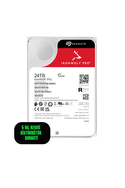 Seagate IronWolf Pro ST24000NT002 SATA 3.0 7200 RPM 3.5'' 24 TB