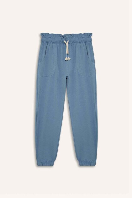 Defacto Girls' Flexible Waisted Pocket Jogger Sweatpants