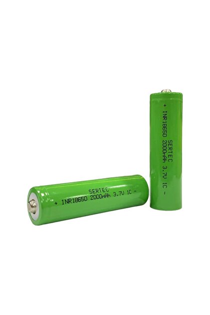 TAREZ 2 Adet Şarj Edilebilen Pil 18650 3.7 Volt 2000 Mah Li-Ion