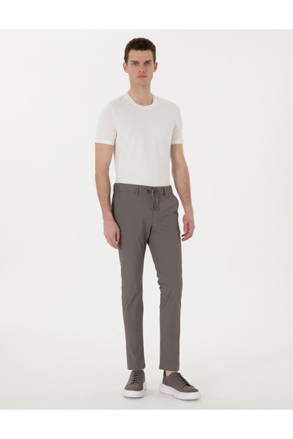 Mink Slim Fit Jogger Canvas Trousers 50305880-Vr052