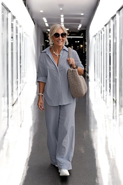 Barbora Yazlık Rahat Alt Üst Gömlek Pantolon Keten Takım Fiyatı