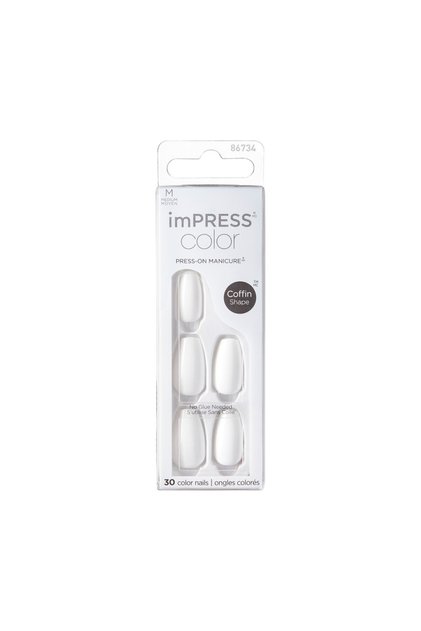 KISS IMPRESS COLOR NAILS MEDIUM COFFIN- FROSTING IMC501C