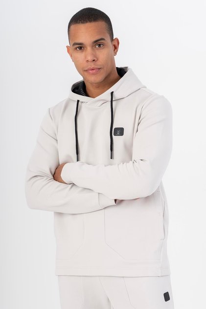 Regular Men's Hooded Silver Gray Sweatshirt