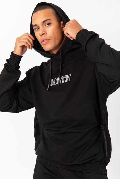 Oversized Men's Hooded Black Sweatshirt