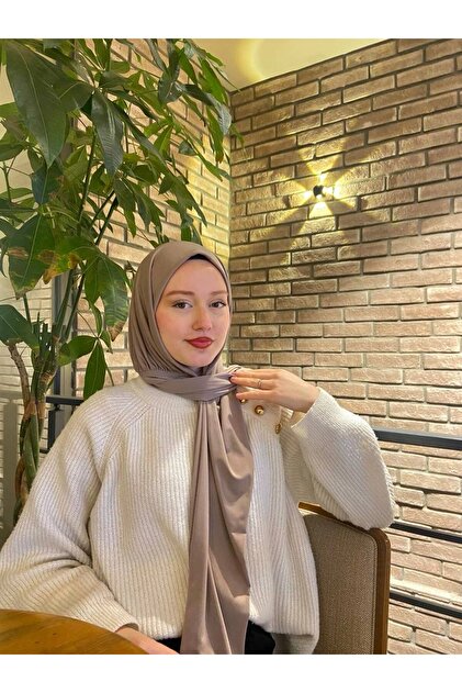 Shawl Kadın Vizon Çıtçıtlı Hazır Şal