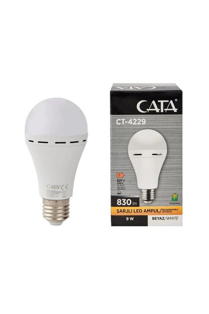 CT-4229 9W ŞARJLI LED AMPUL (BEYAZ) (PARLA)