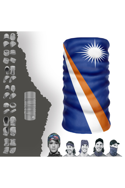 Multifunctional Flag Of The Marshall Island Seamless UV+face Mask Headband Bandana Do Rag Hairband