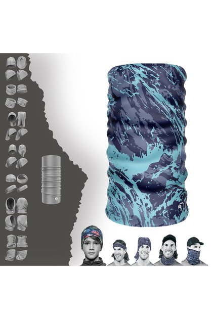 Digital Desing Blue Extreme Seamless Sports Blue Neck Collar Bandana Buff Paphos Hair Band