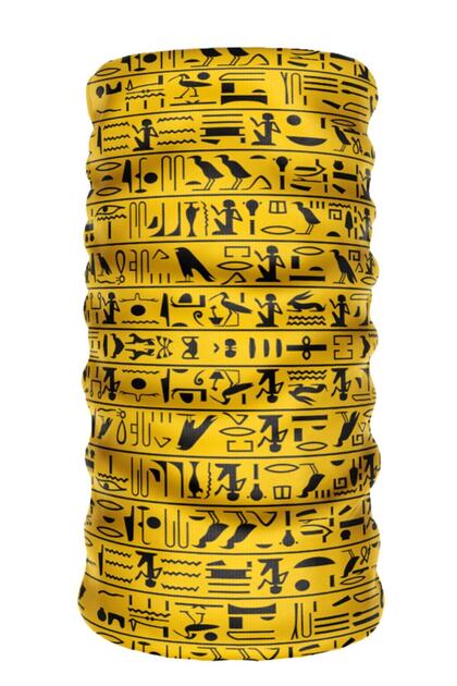 باندانا بياقة عنق بتصميم إثني مصري فريد، قناع بالاكلافا