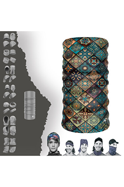 Plaid Vintage Sports Seamless Tube Neck Collar Bandana Buff Baf Hair Band