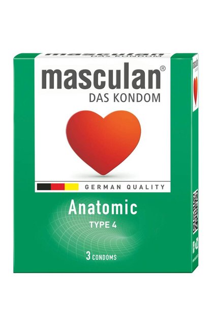 Condoms 3 Pcs Type 4 Anatomic 0080 --- مسكولان واقي ذكري3 جبة راحة اضافية نوع 4