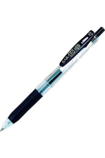 Sarasas Clip Gel Ink Pen 0.7mm Tip, Black