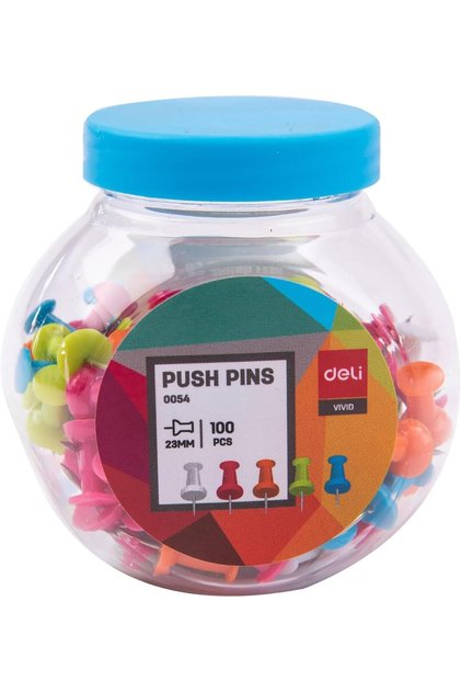 E0054 Staples, 100-Pieces, 23 mm Size, Assorted Colors