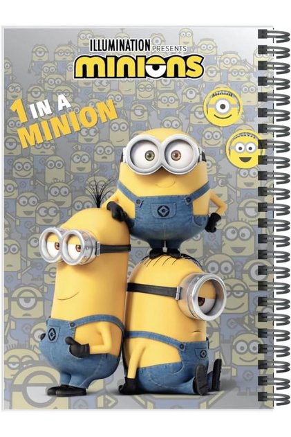 B5 Spiral Notebook Journal, Minions Wirebound Ruled Sketch Book Notepad Diary Memo Plann