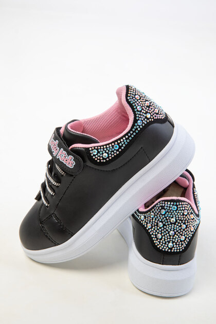 Schwarzer Unisex-Kinder-Sneaker 20441