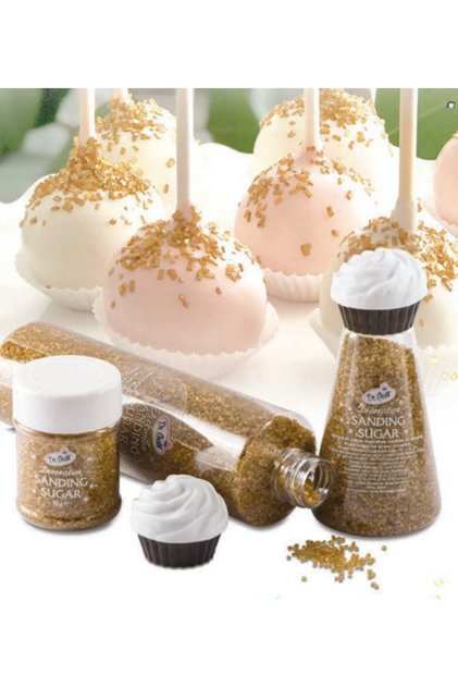 Altın Sanding Parlak Yenilebilir Süsleme Şekerleri 100 gr