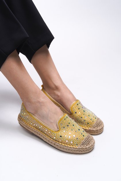 Elysrue Kadın Espadril 001210 Hardal