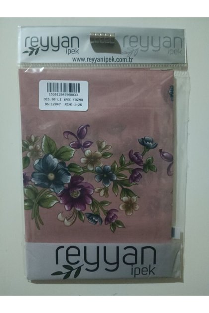 Oya Yazma 90' Poșetă de zestre yemenită Pânză de brânză interioară 90x90 cm Margini goale cu flori