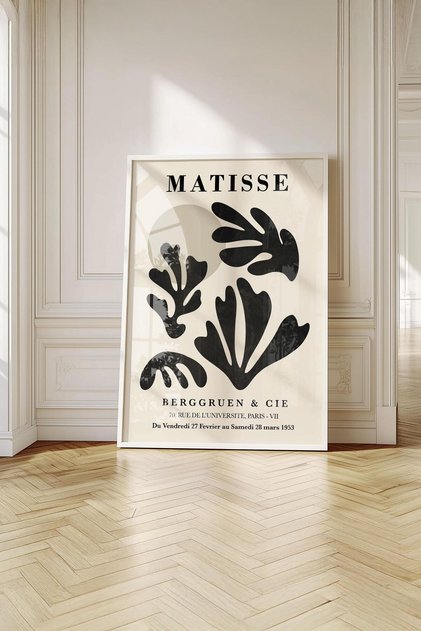 Framed Matisse Berggruen Collection Premium Painting: Minimalist Dance of Organic Forms