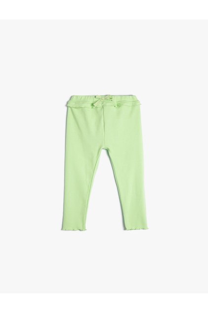 Leggings Frilly Detailed Elastic Waist Cotton
