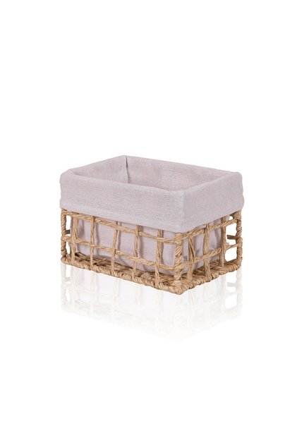 Braid Wicker Organizer Basket Natural 22X14X13 cm