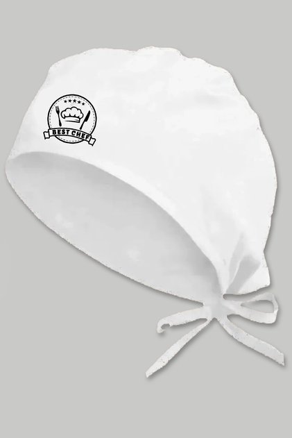 Best Chef Printed White Chef Bonnet | Special Design Cook and Chef Cap